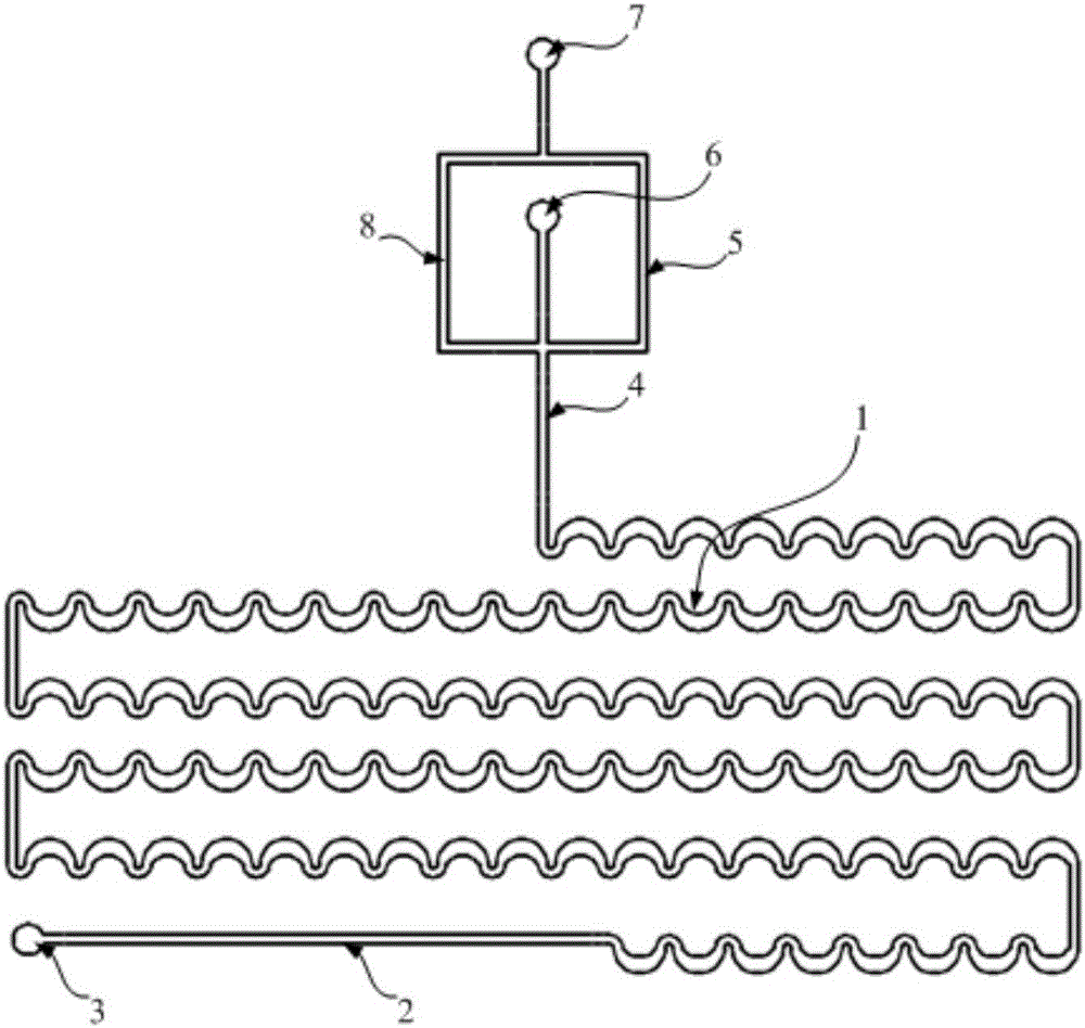 Microfluidic chip device and micro-fluid channel structure thereof