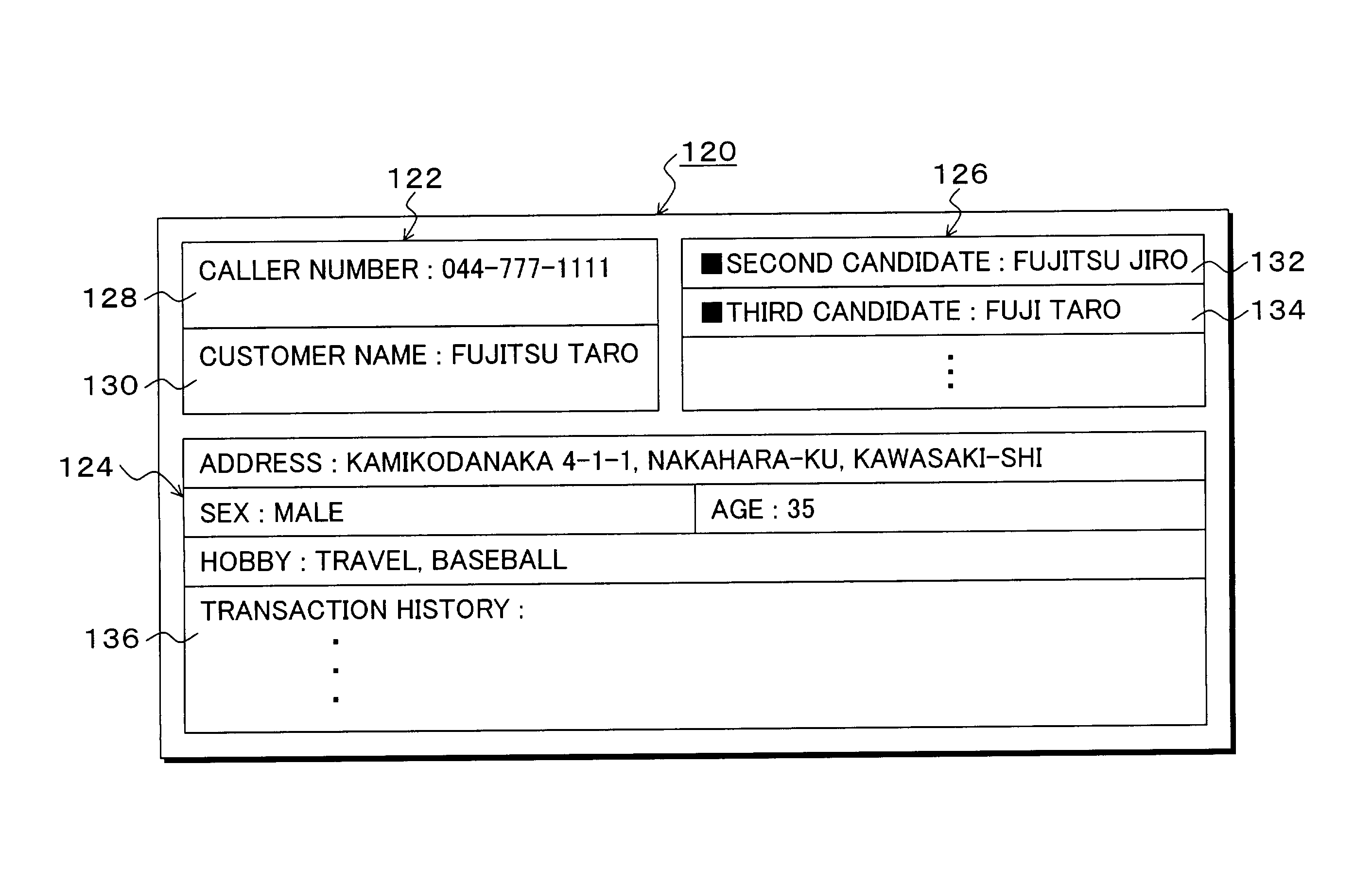 Caller identifying method, program, and apparatus and recording medium