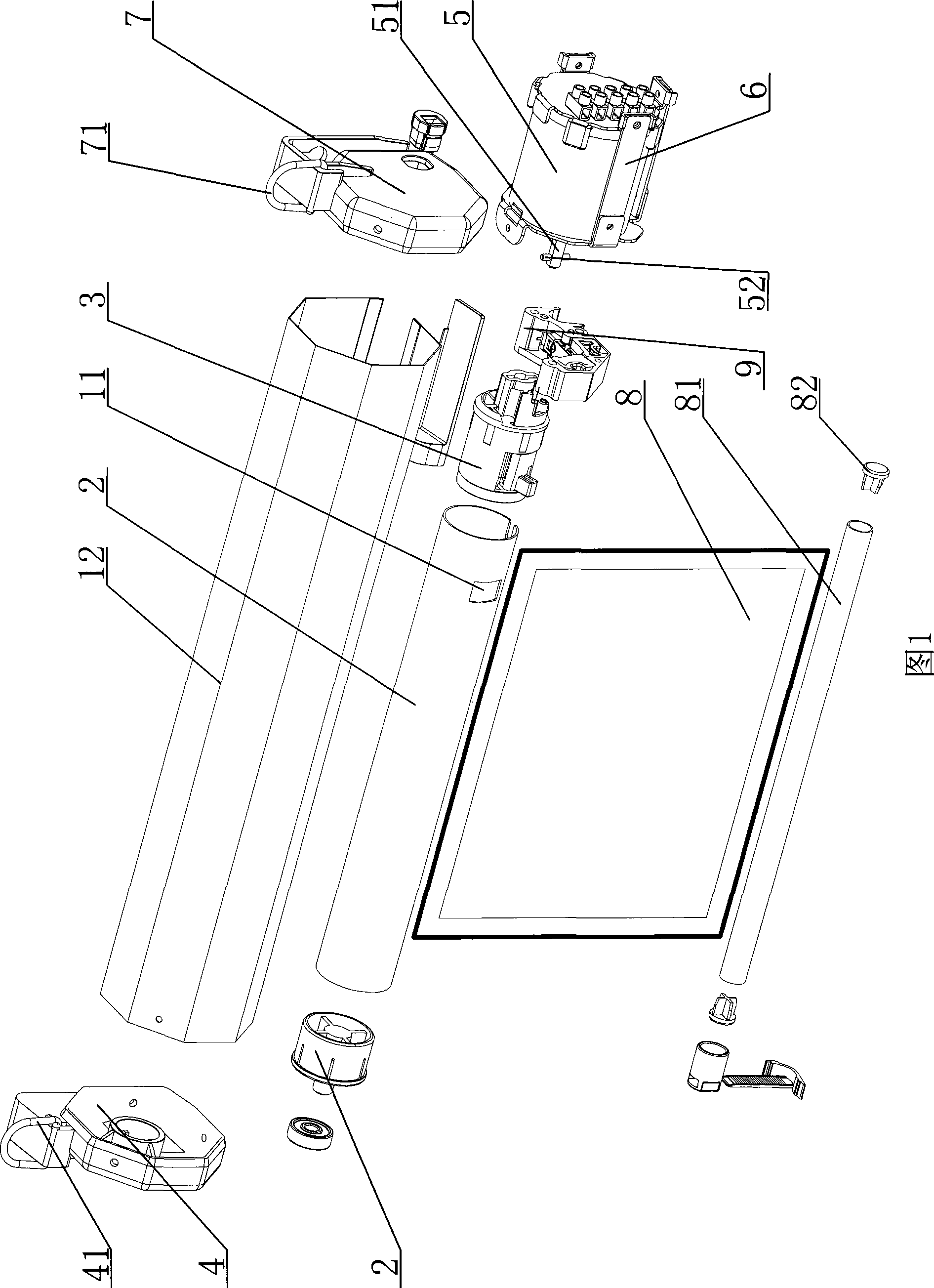 Electric coiling spacing detection device