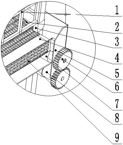 Automatic egg collecting device of chicken-raising cage