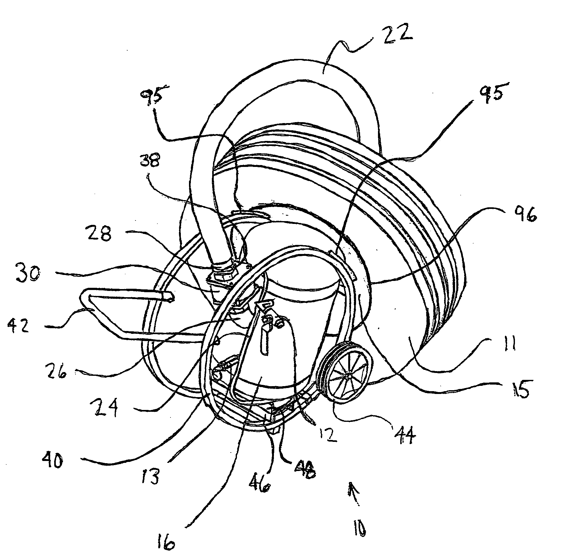 Inflating device for tires