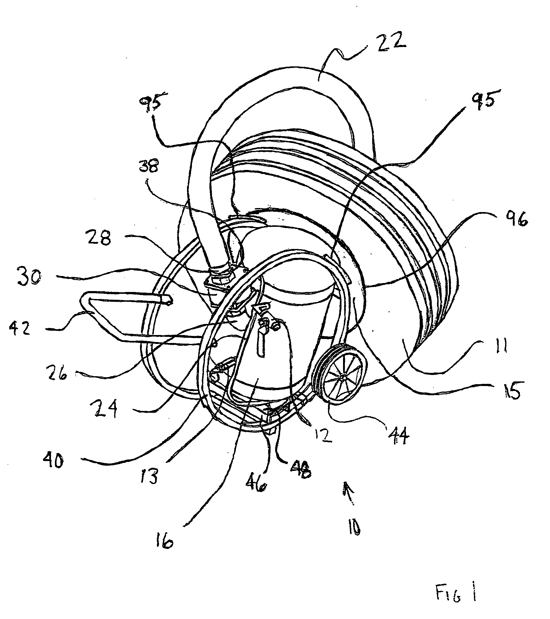 Inflating device for tires