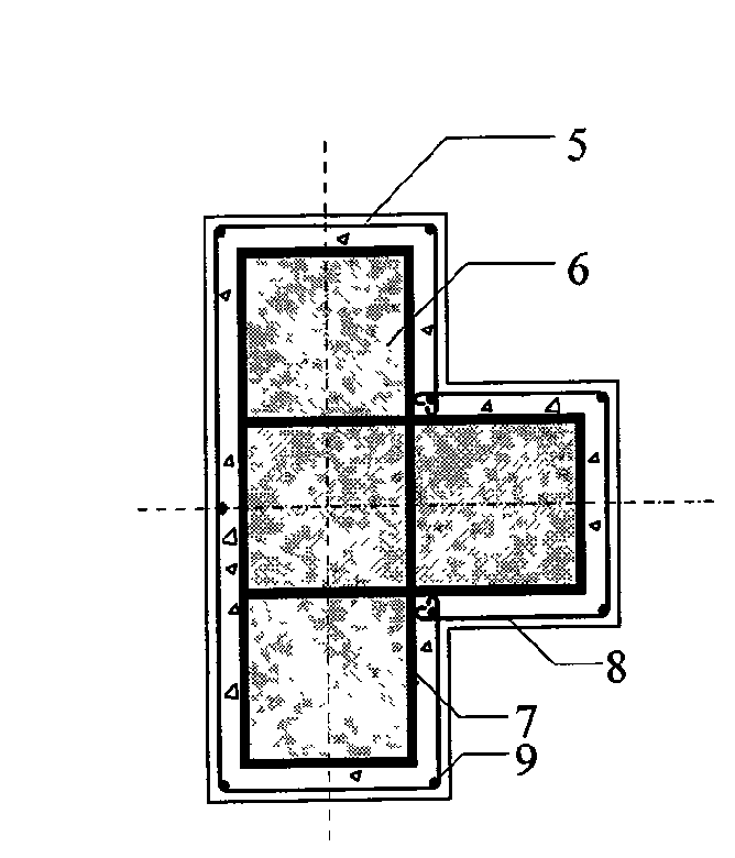 Mixed steel-concrete composite frame structure