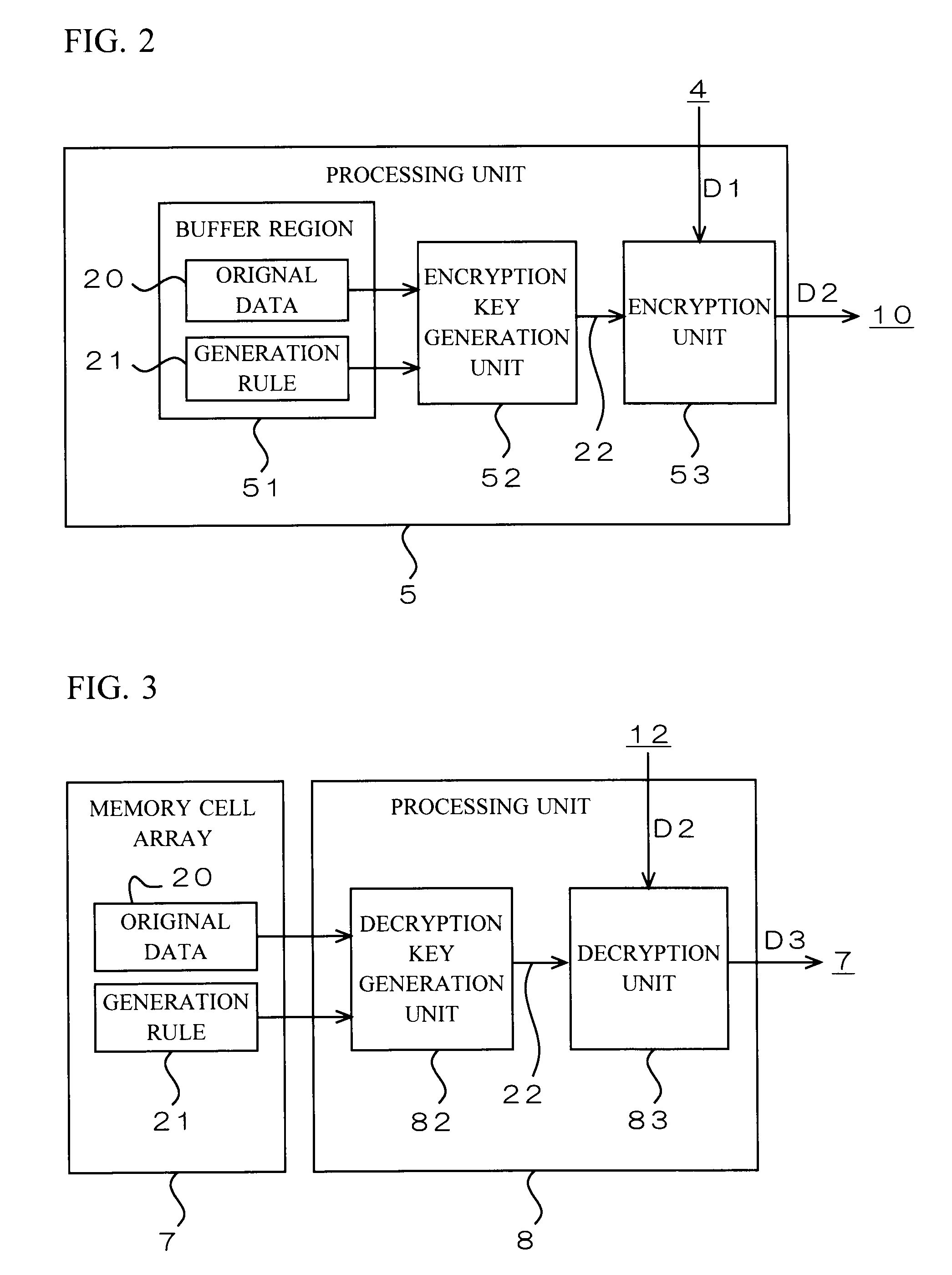 Signal processor with an encrypting or decrypting device in a memory system