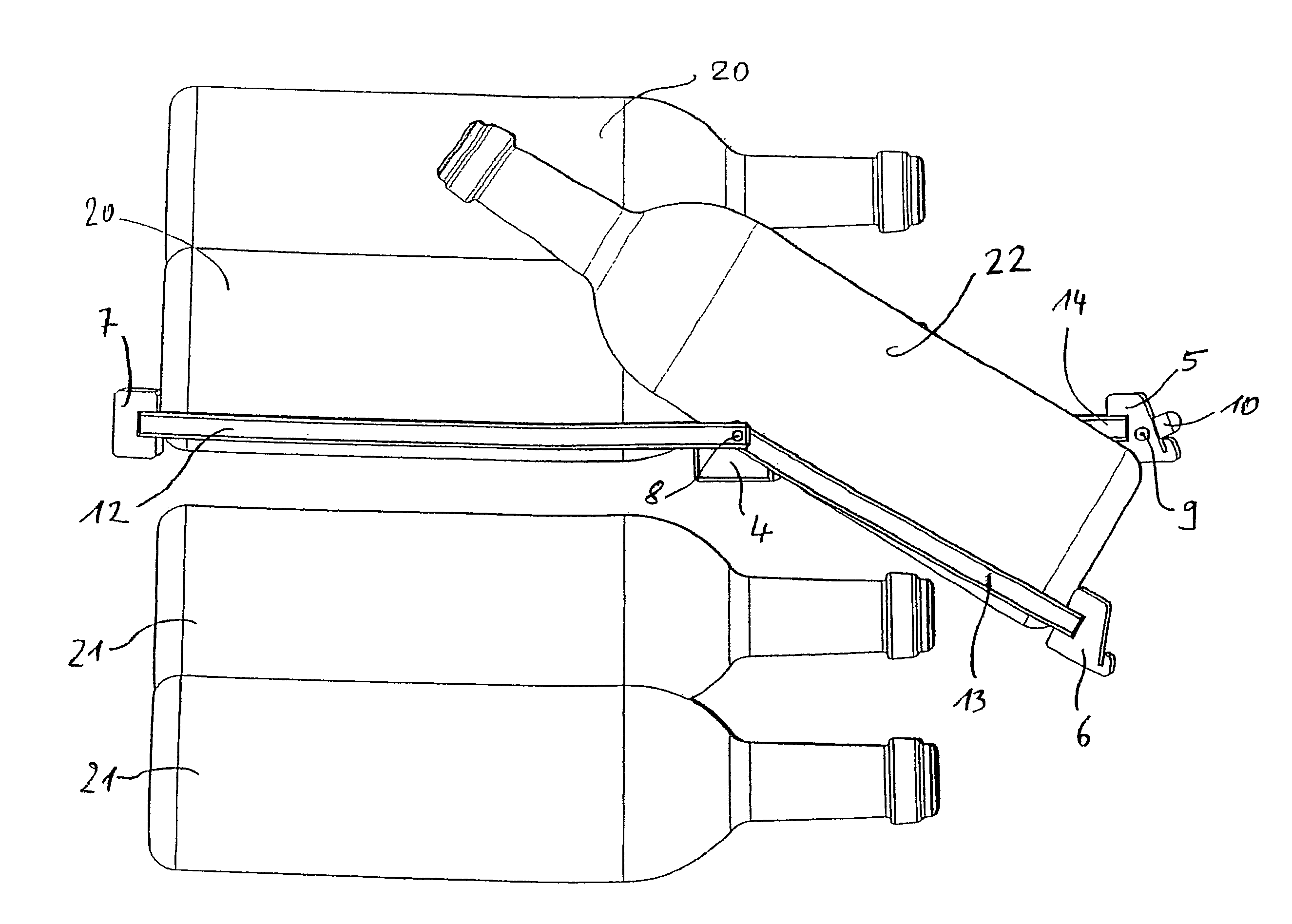 Bottle rack and a bottle storage device