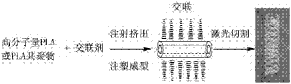 Modified polylactic acid degradable scaffold and preparation method thereof