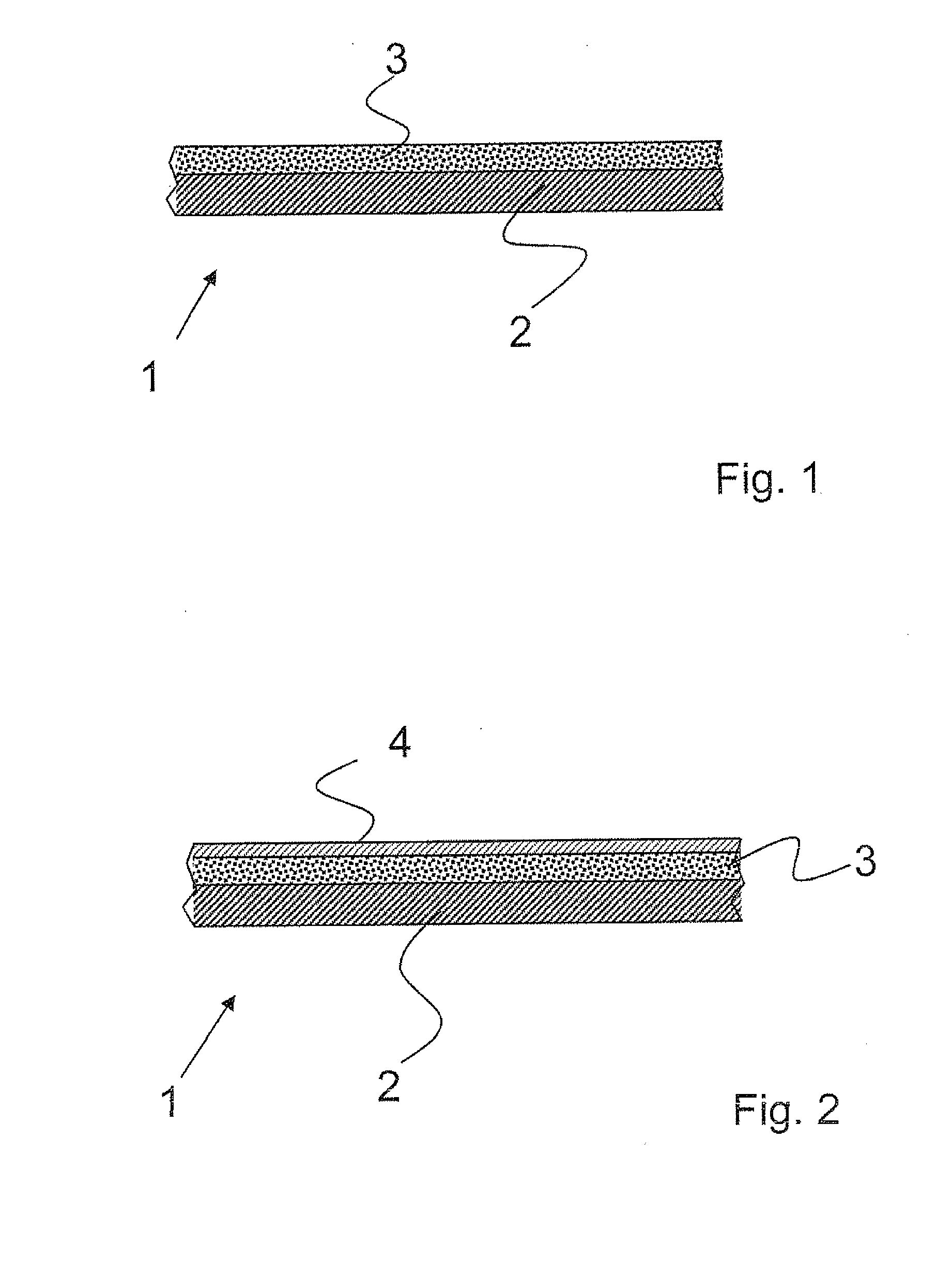 Method for applying a porous glass layer