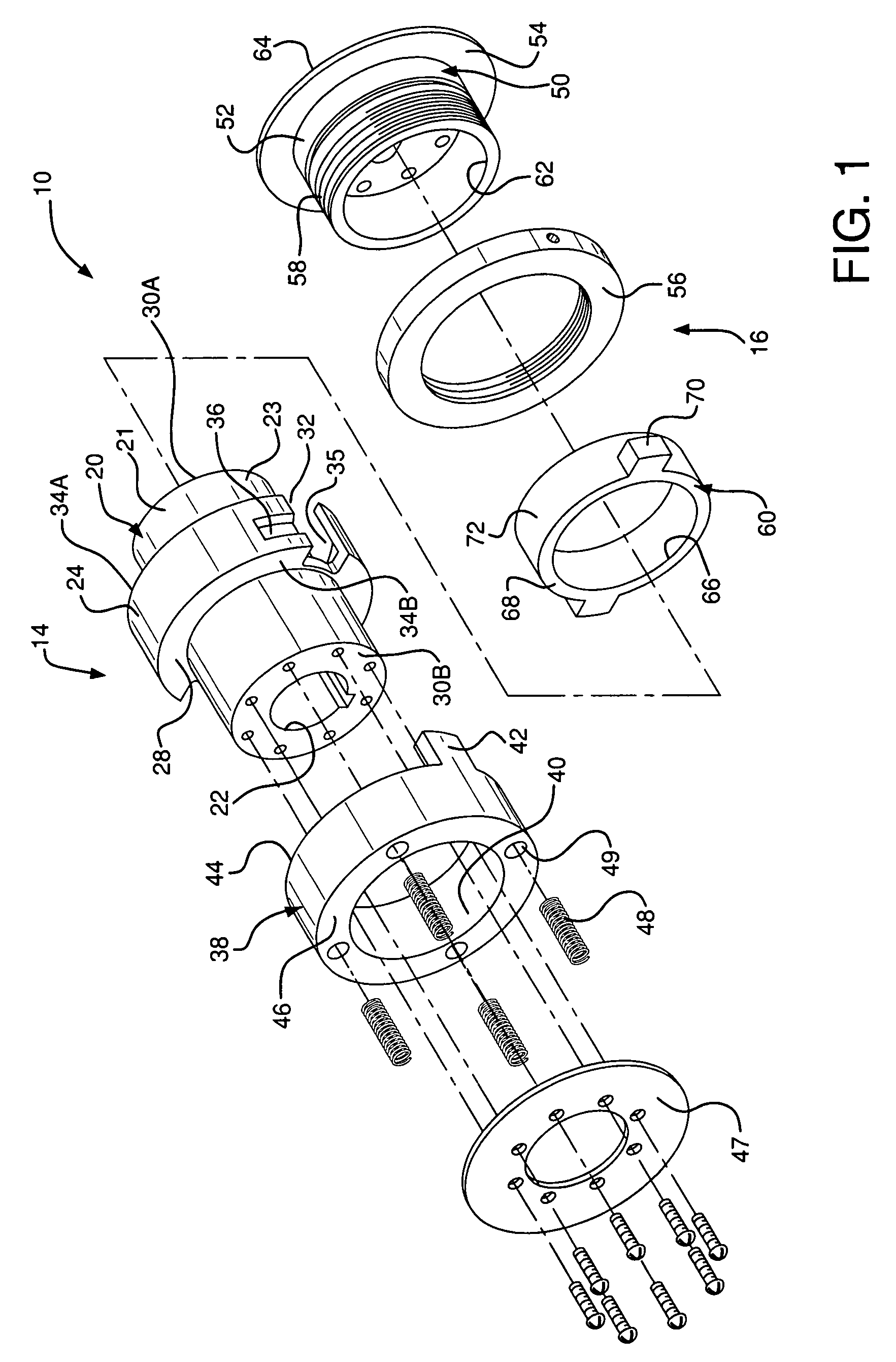 Quick change adapter for mounting brushes