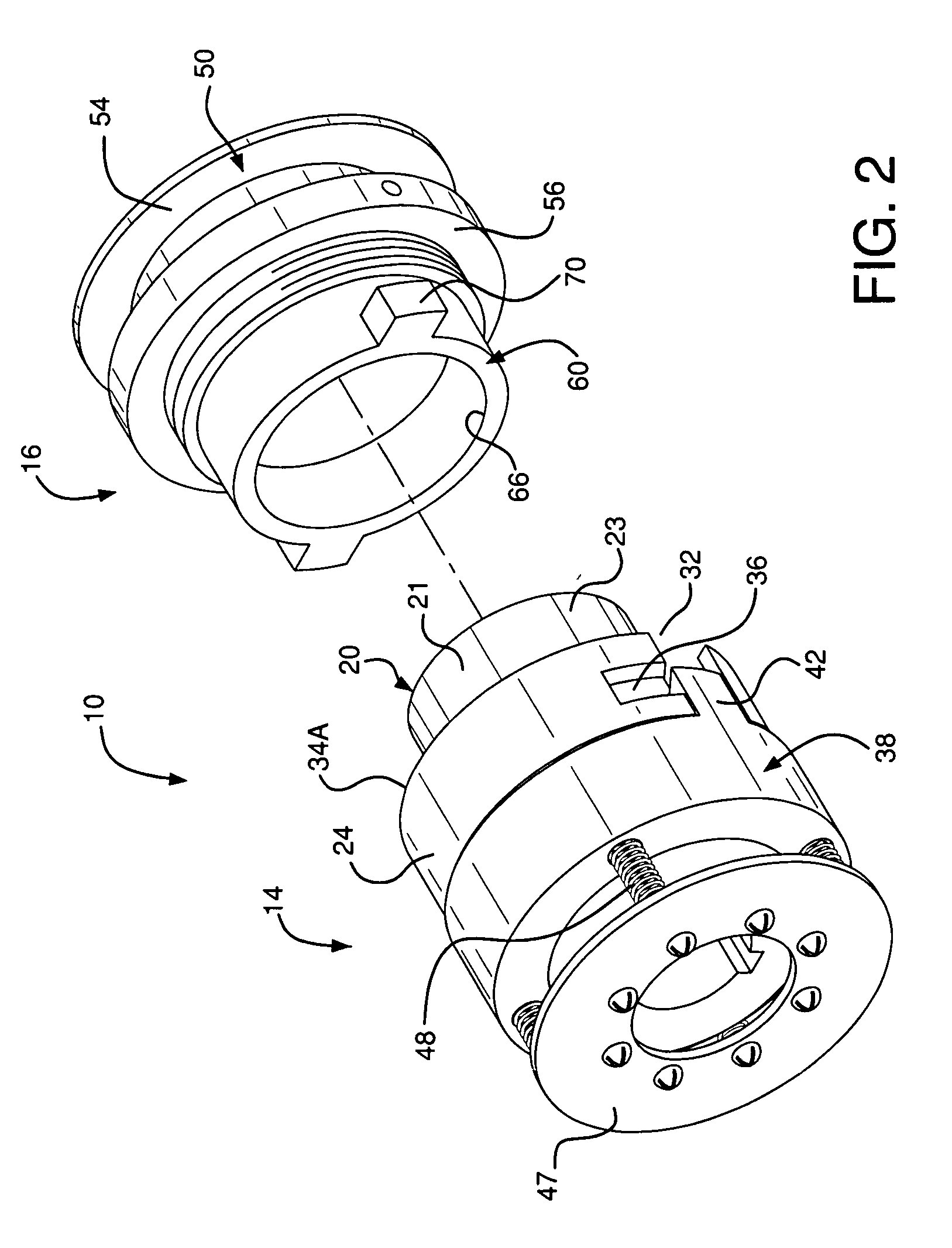 Quick change adapter for mounting brushes