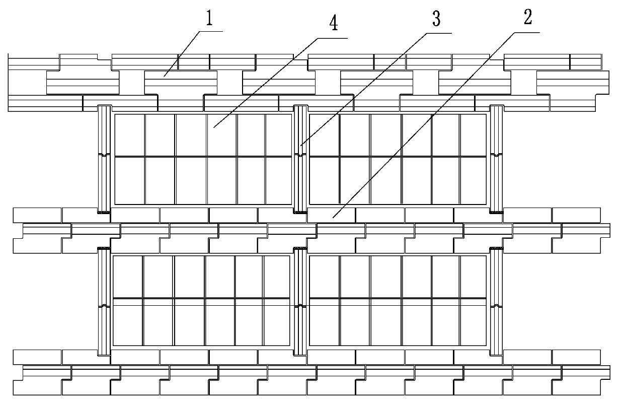 Method for building cellular regenerative chamber of coke oven