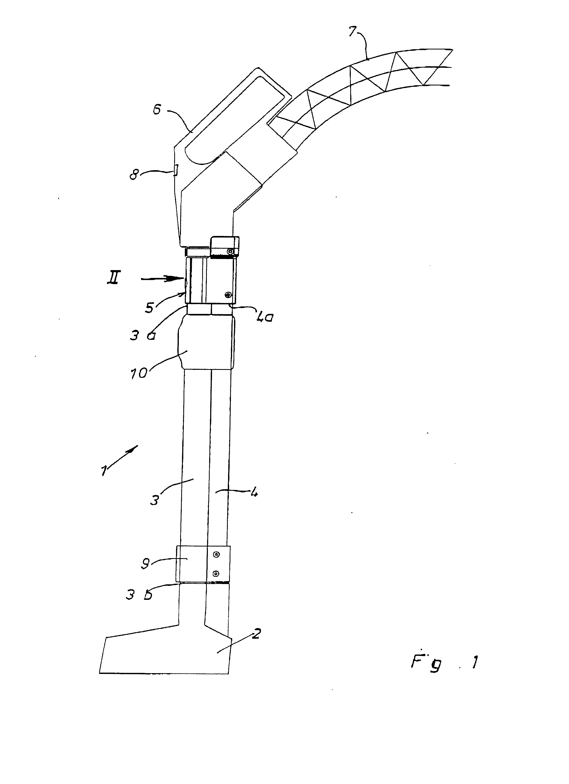 Vacuum cleaner with hand grip and adapter