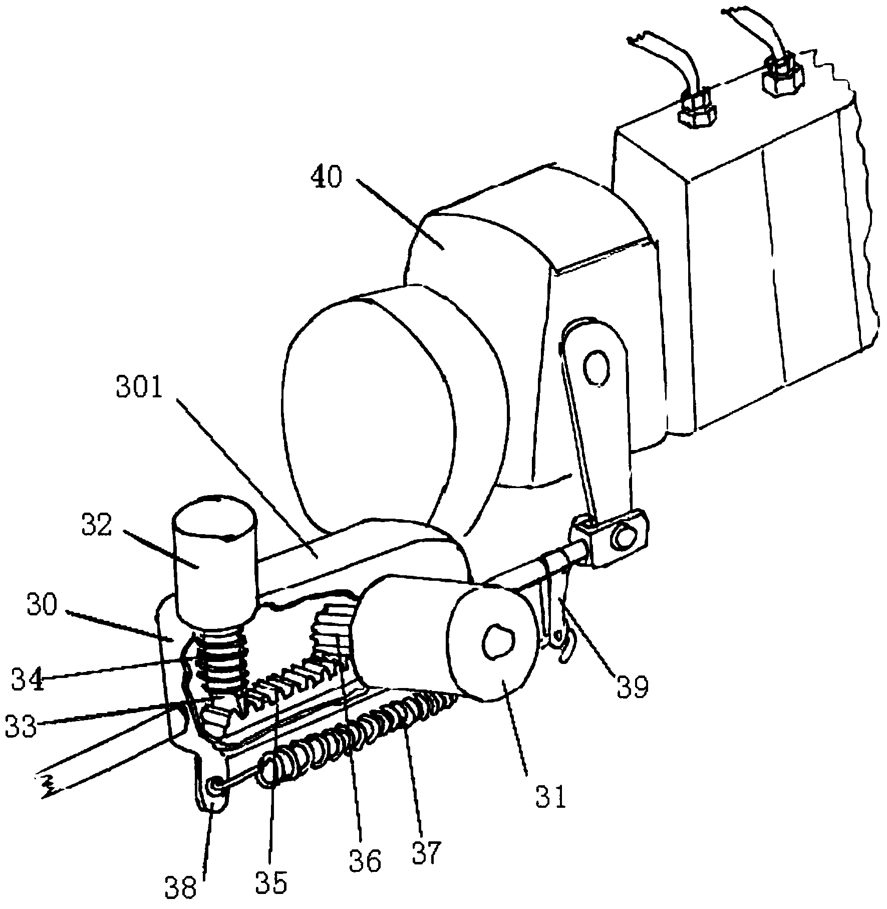 Wheel excavator with automatic speed changing device