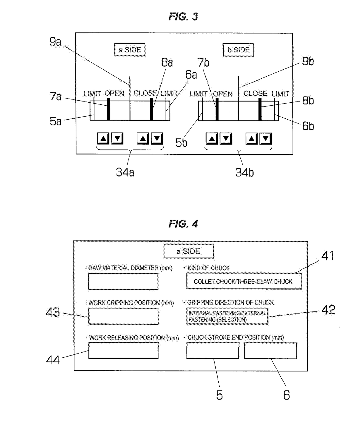 Opening/closing control device of chuck