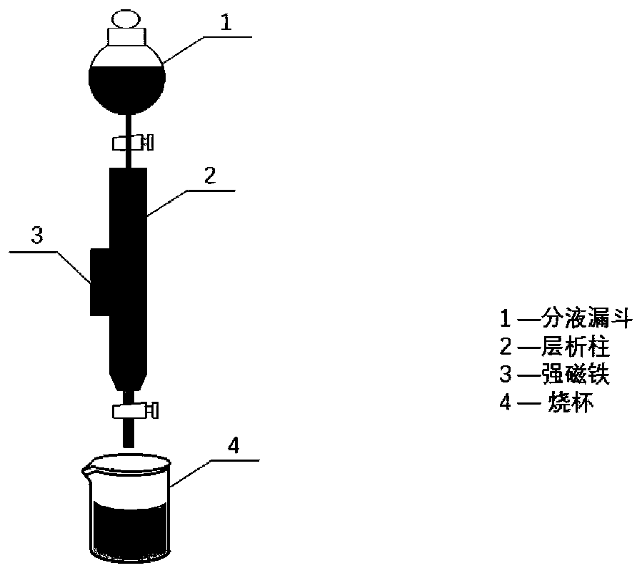 Charged magnetic hydrophobic material and preparation method and application thereof in separation of micro-fine-particle minerals