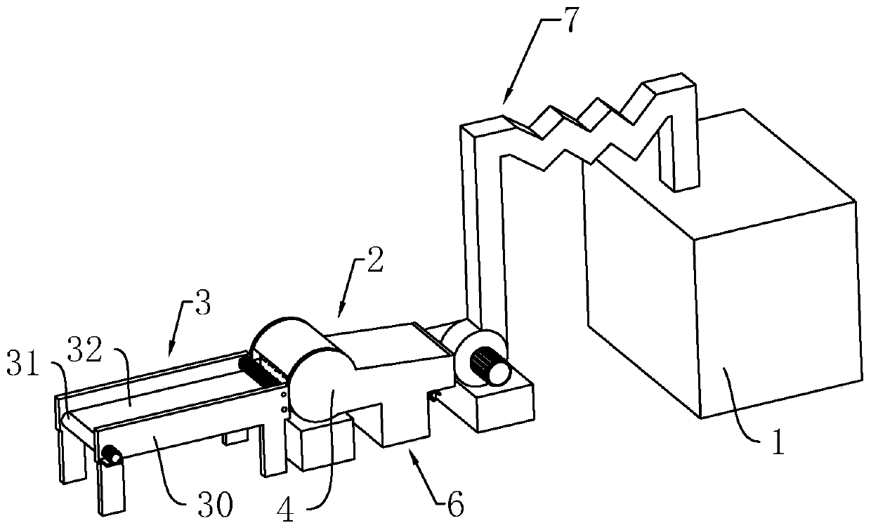 Cotton carding scattering device for home textiles and cotton carding process applying the scattering device