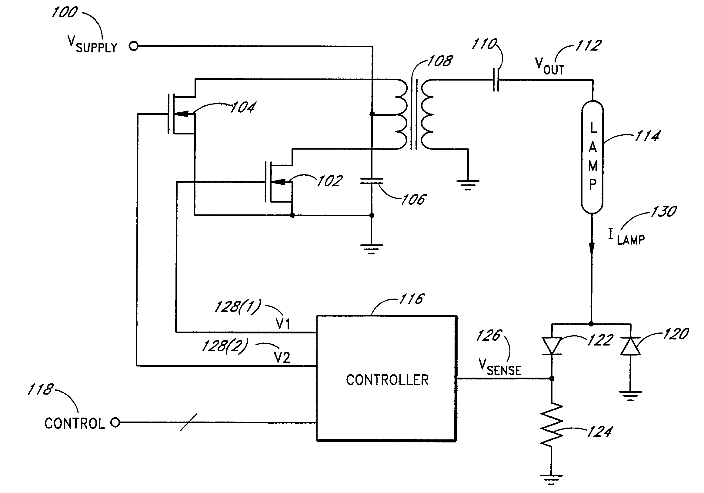 Method and apparatus for controlling minimum brightness of a fluorescent lamp