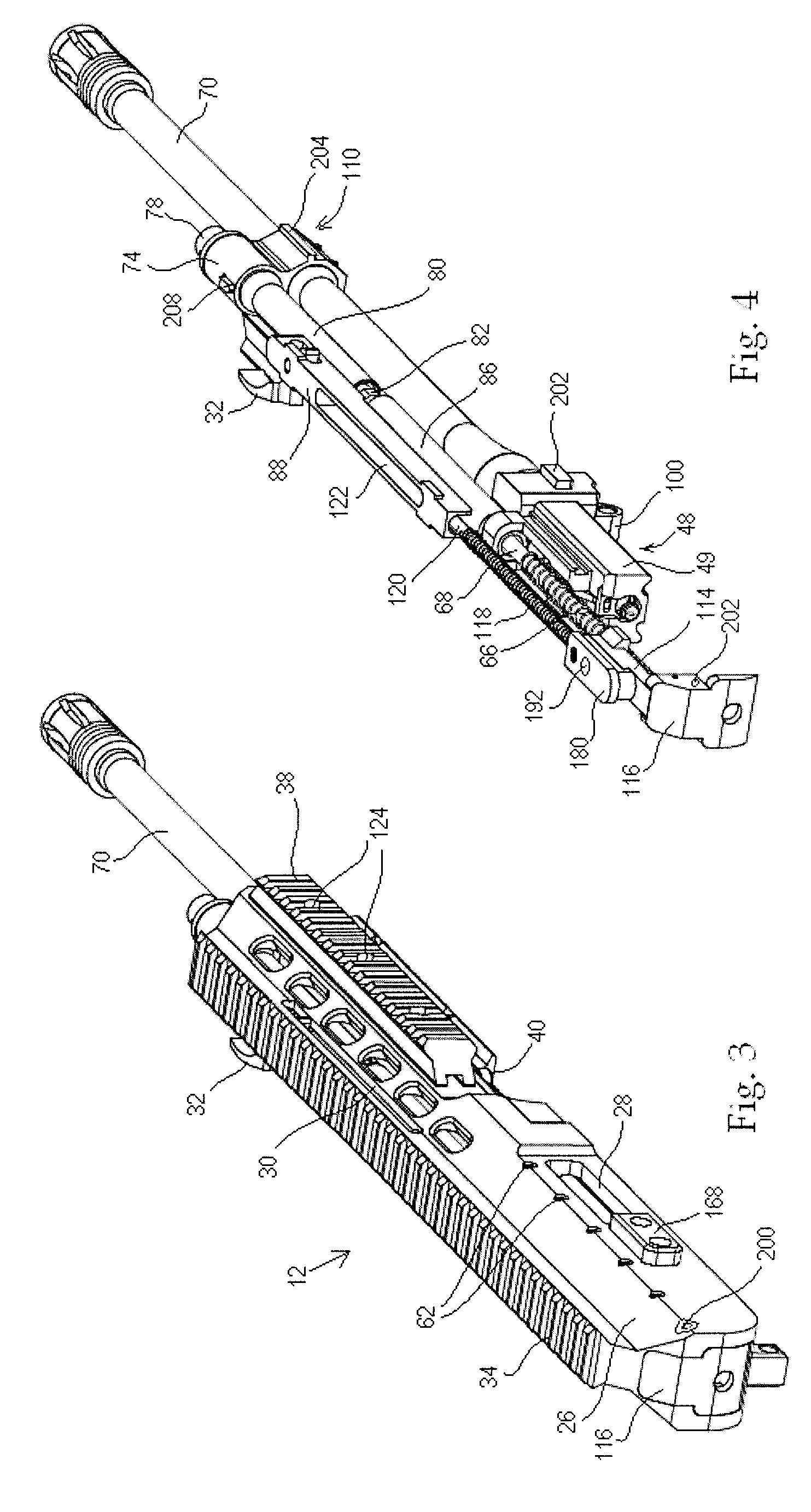 Gas piston operated upper receiver system