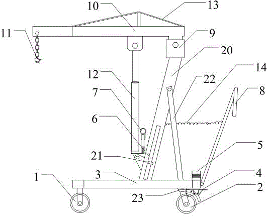 Versatile cable trench cover plate lifting vehicle of transformer substation