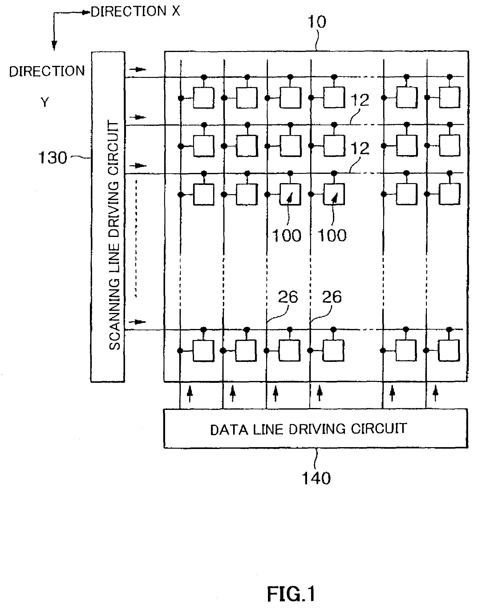 Liquid crystal display device having partition walls