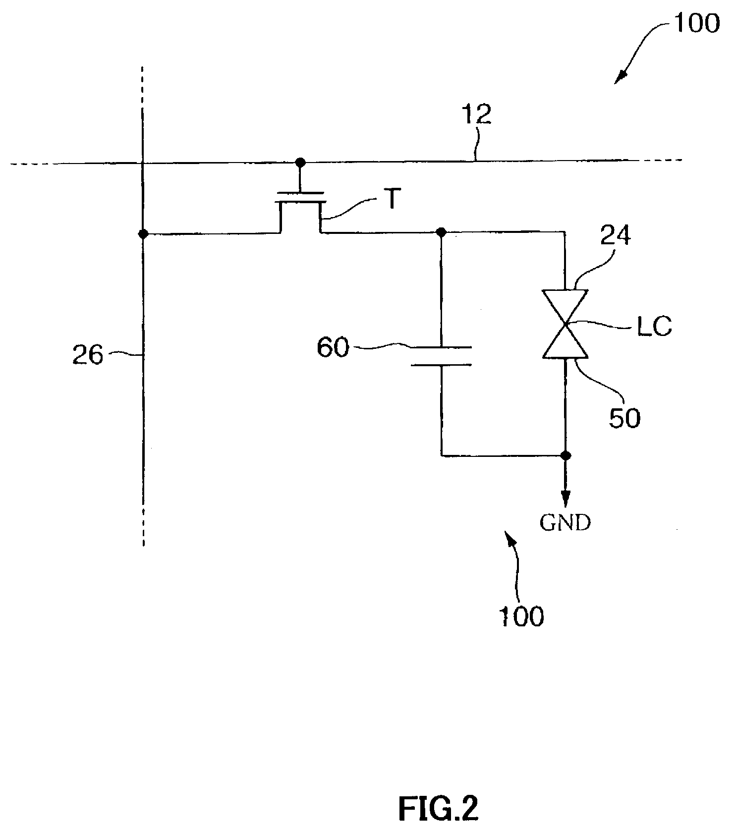 Liquid crystal display device having partition walls