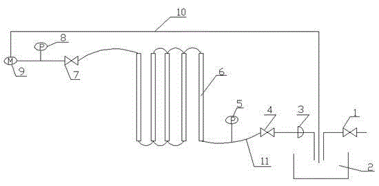 Grouped washing pressure testing method and grouped washing pressure testing device for water cooling pipeline at bottom of blast furnace