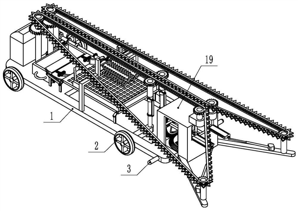 Peanut vine separating device for peanut harvesting