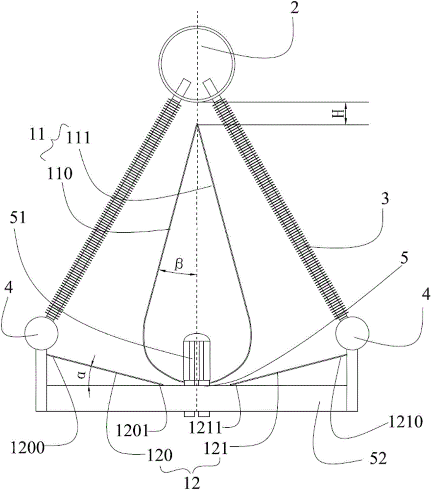 Flow guide device for air-cooled unit with Delta-shaped passage spaces