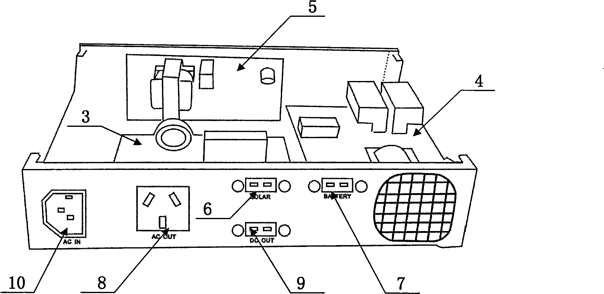 Solar energy illuminating control power supply