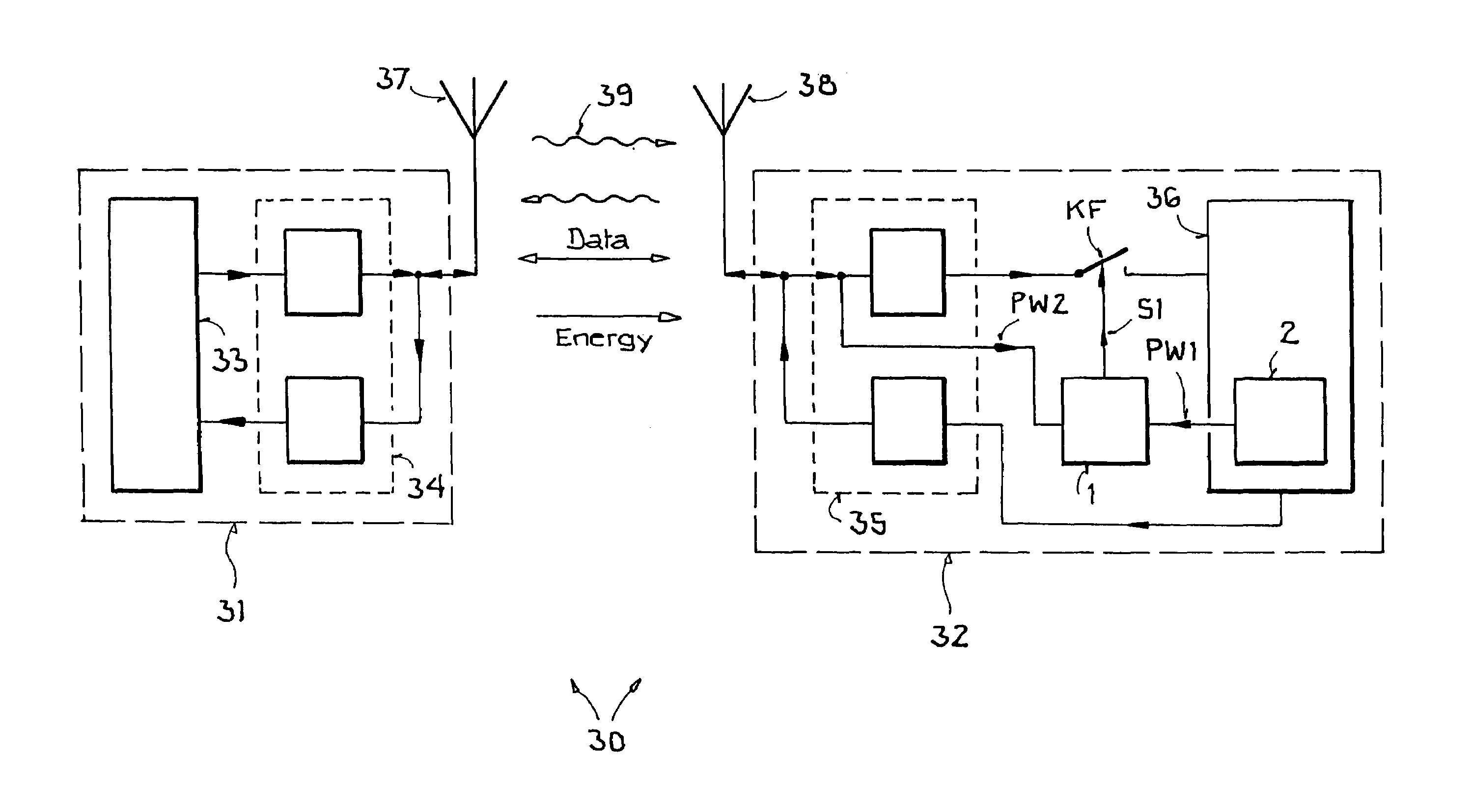 Security device for a transponder