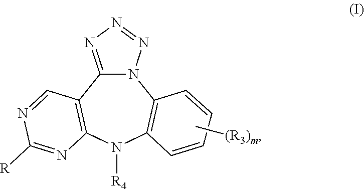 Substituted benzo-pyrimido-tetrazolo-diazepine compounds