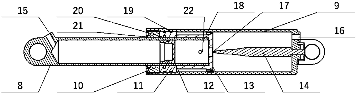 Super low-altitude sea-skimming unmanned target aerial vehicle buffer device and buffer method