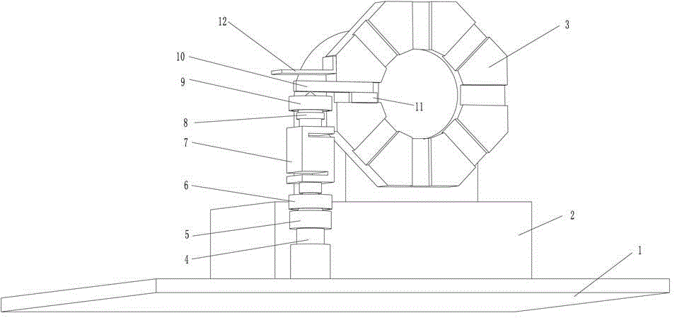 Loading force direction self-balanced loading device and force direction self-controlled numerical control knife rest static rigidity test platform