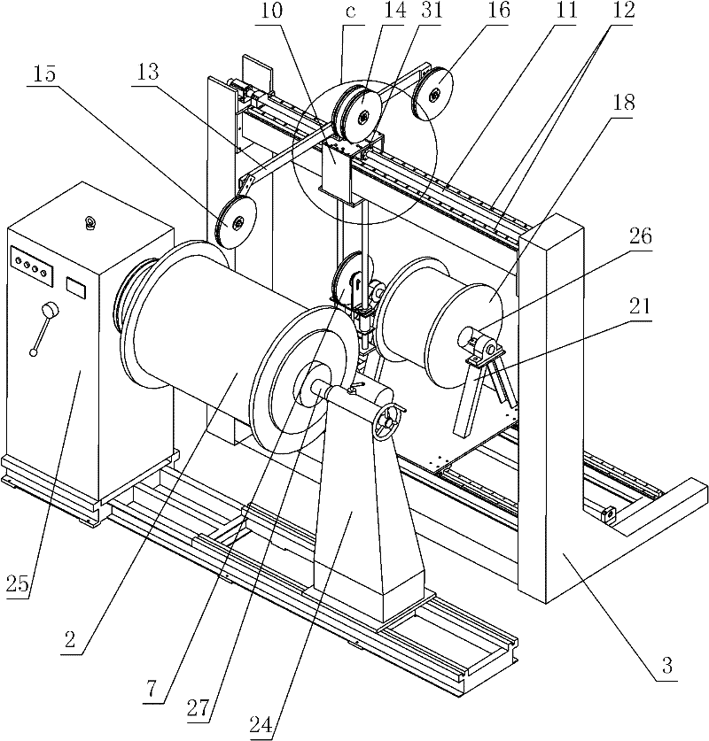 Constant-tension winding machine for niobium titanium-copper superconducting solenoid coils