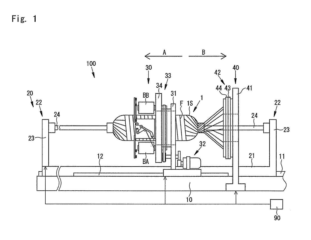 Filament winding device