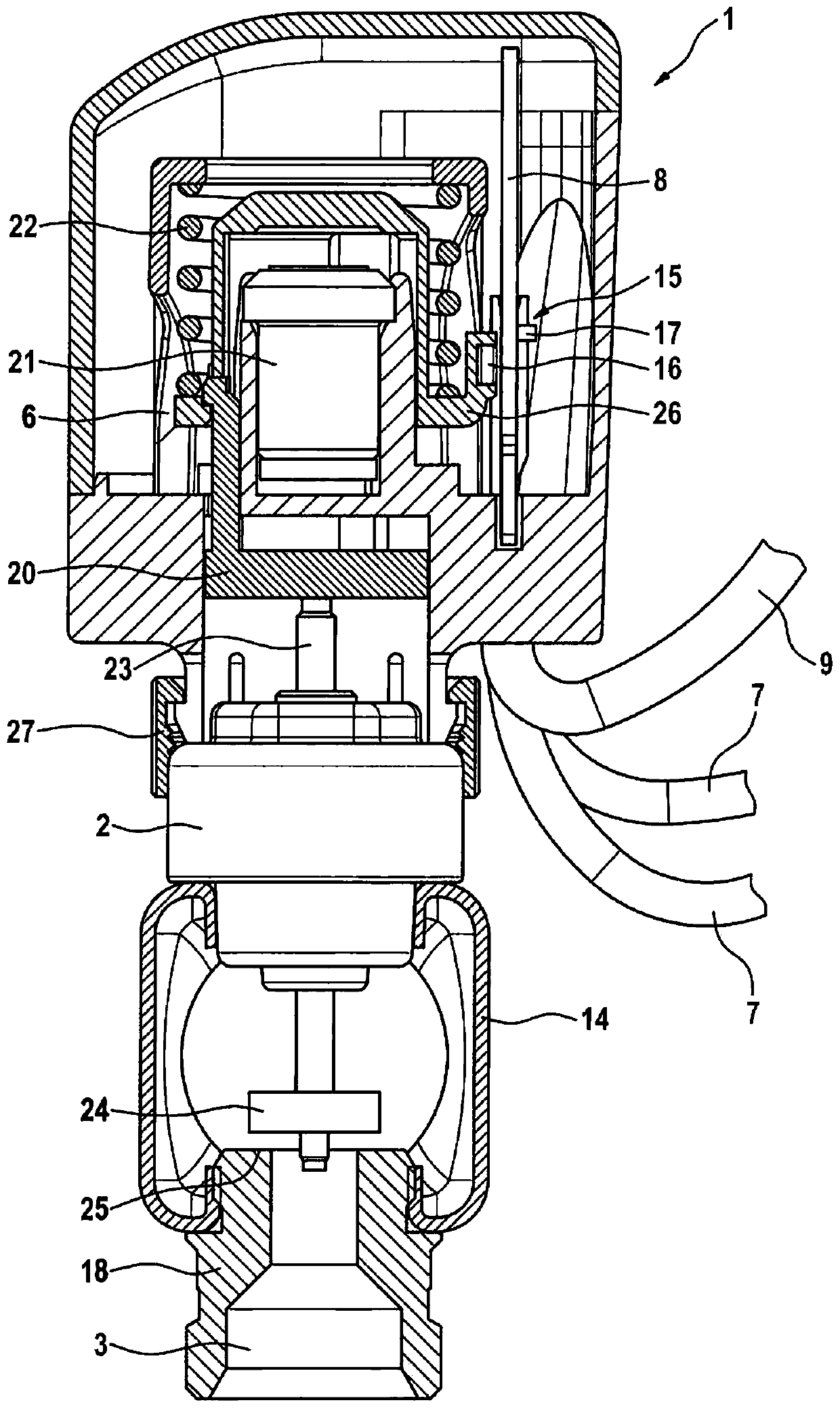 Self-regulating adjustment device for a throughflow regulation valve, a temperature control system and a distributor device having the same, and associated methods