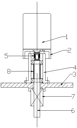 Fermentation tank drive motor quick disassembly device