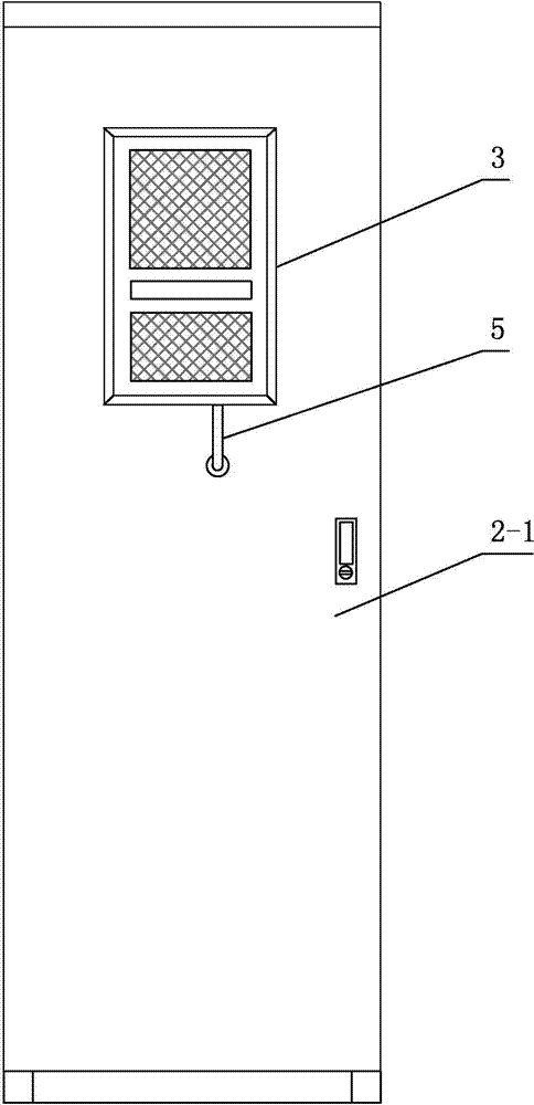 Storage battery cabinet with constant-temperature adjusting device for power transformer and distribution station