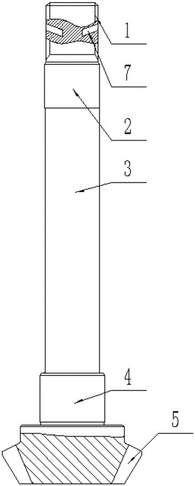 Driving bevel gear shaft