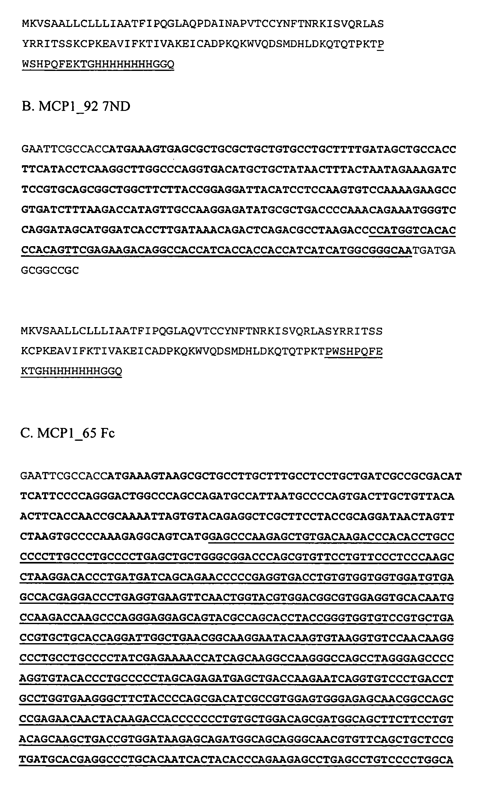 MCP-1 splice variants and methods of using same