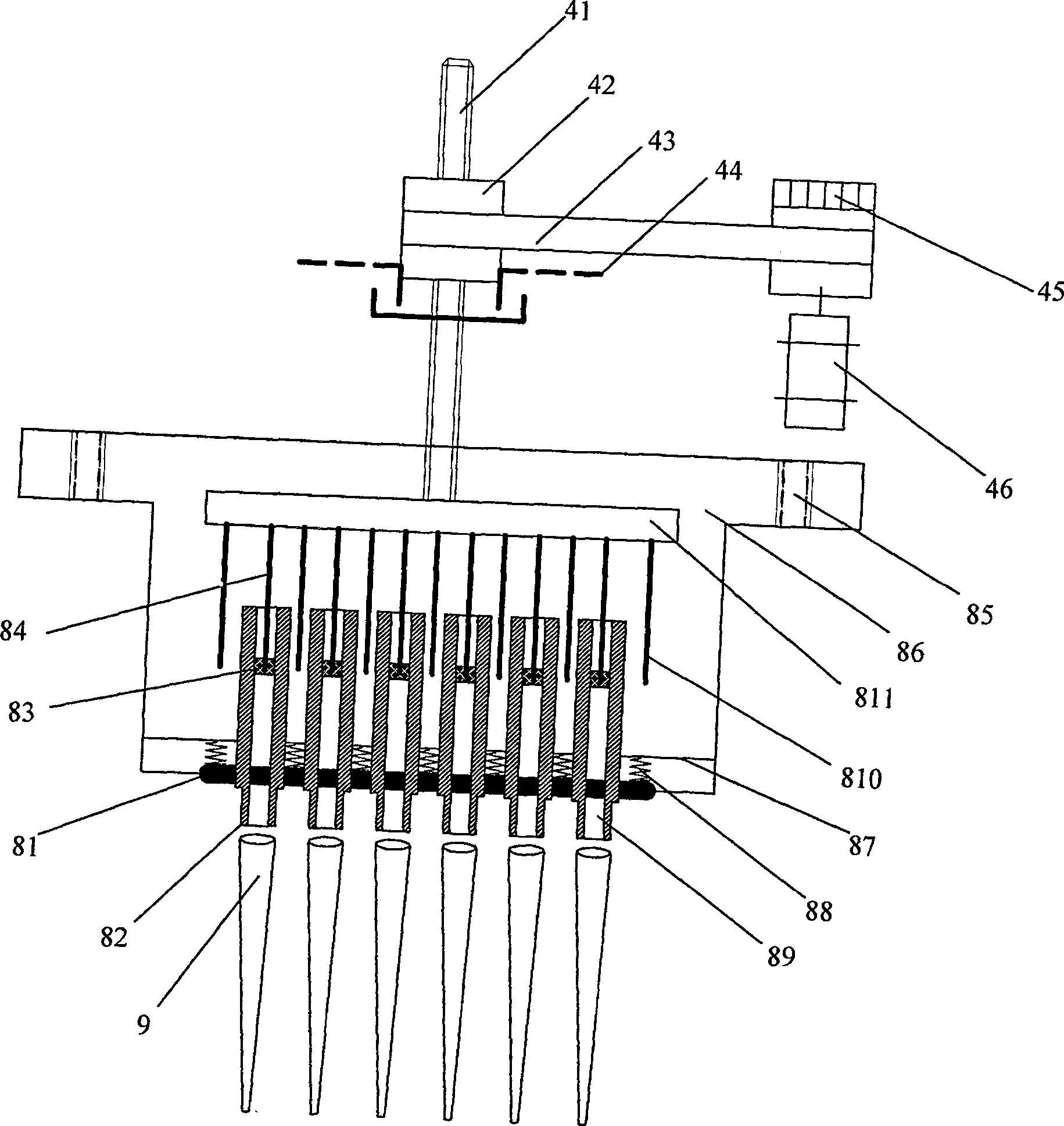 Multichannel electronic liquor-transferring system with standard signal interface