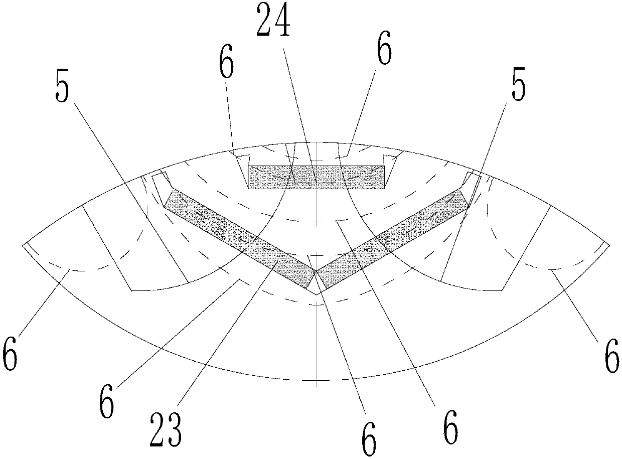 Reluctance type alternating pole permanent magnet motor