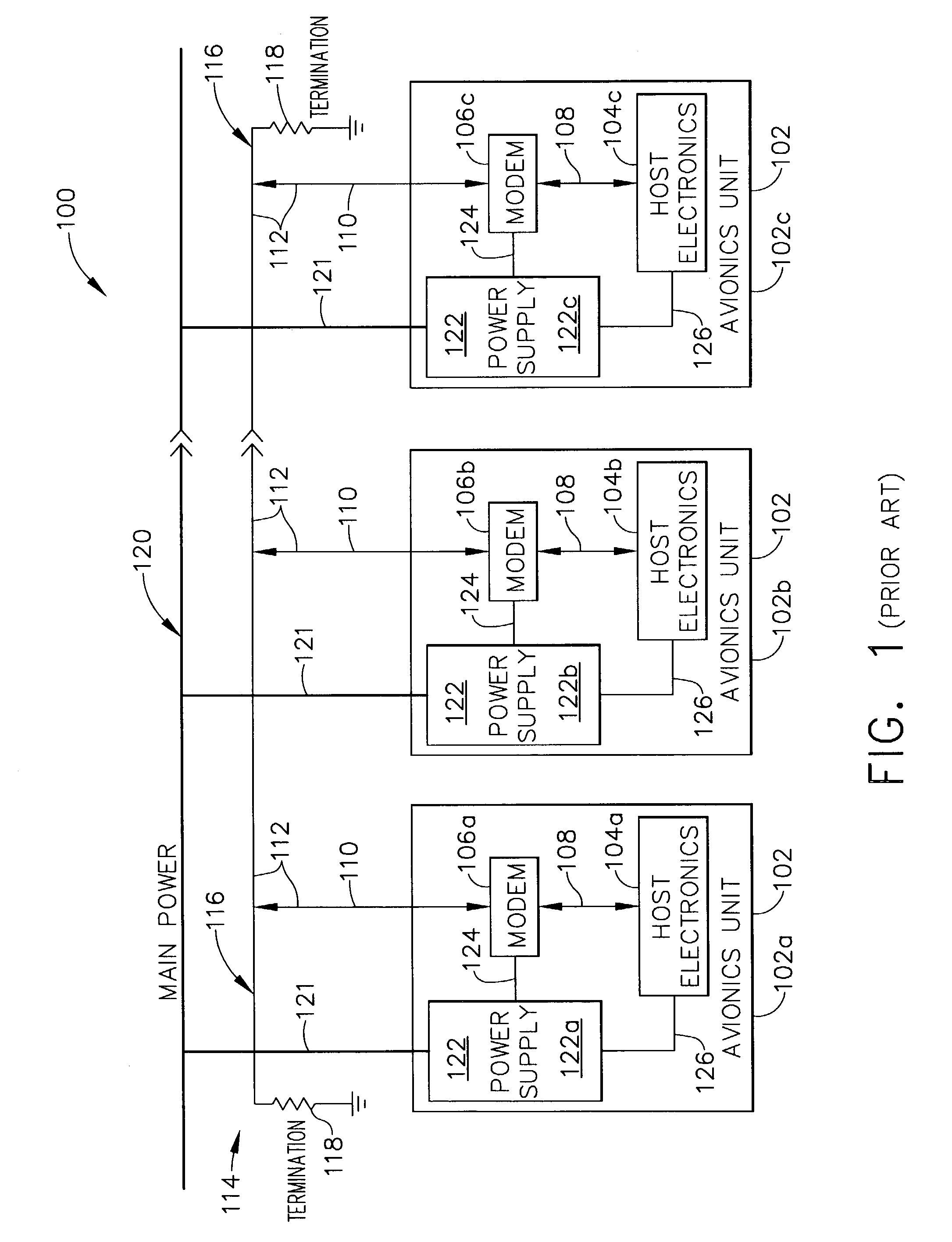 Digital communication over 28VDC power line