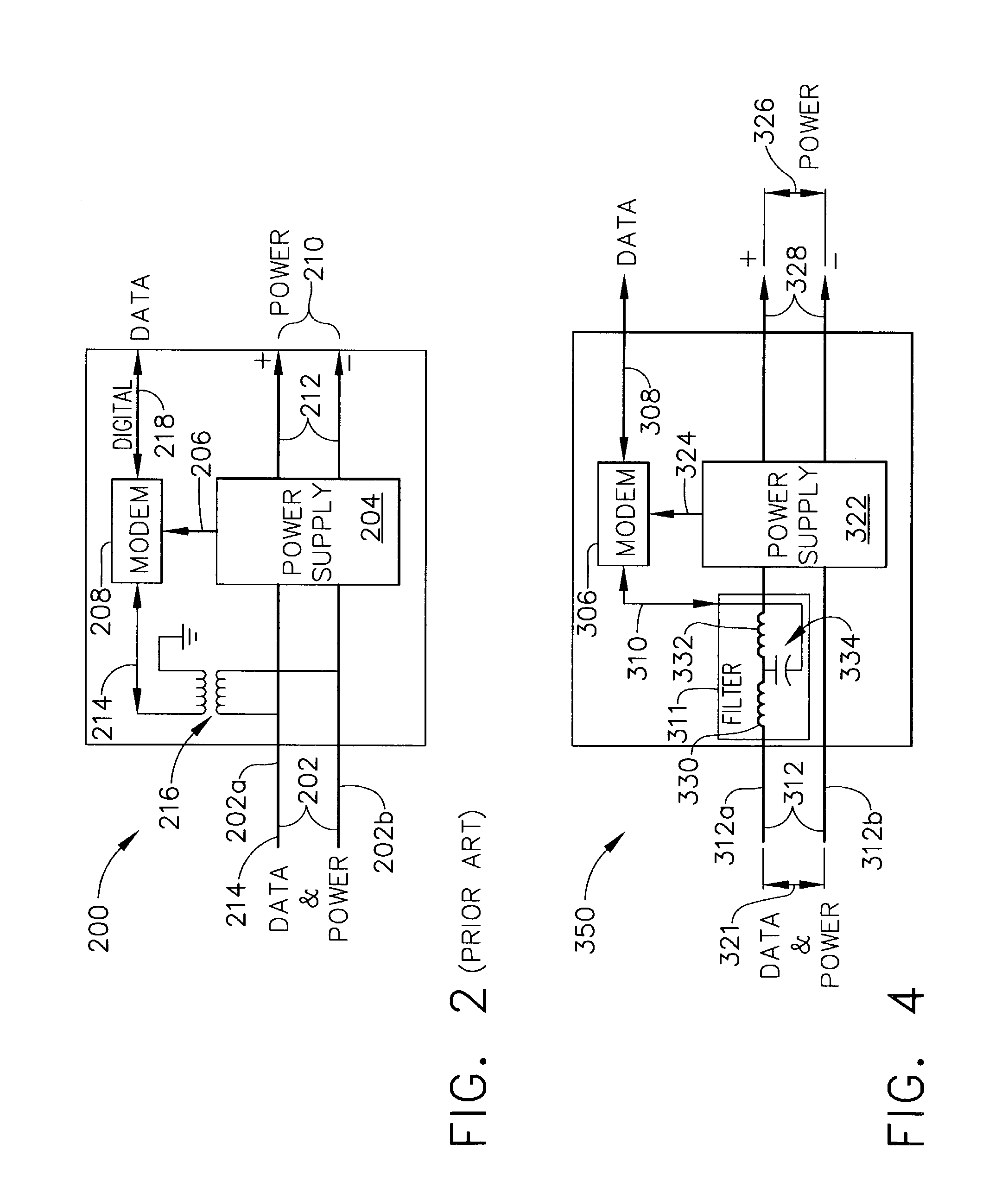 Digital communication over 28VDC power line