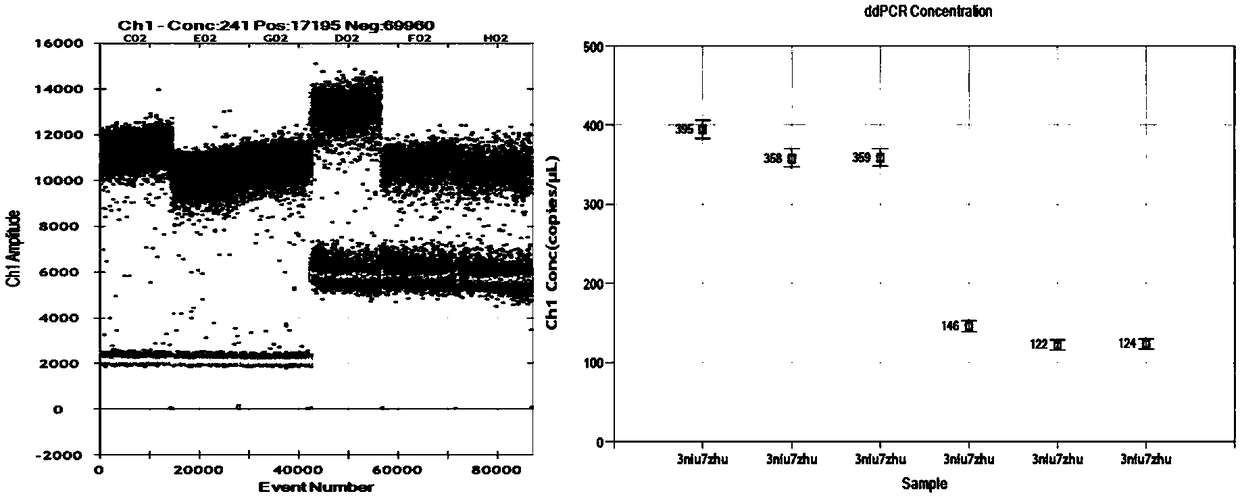 Method for detecting content of bovine derived components in meat product based on digital PCR (Polymerase Chain Reaction) method