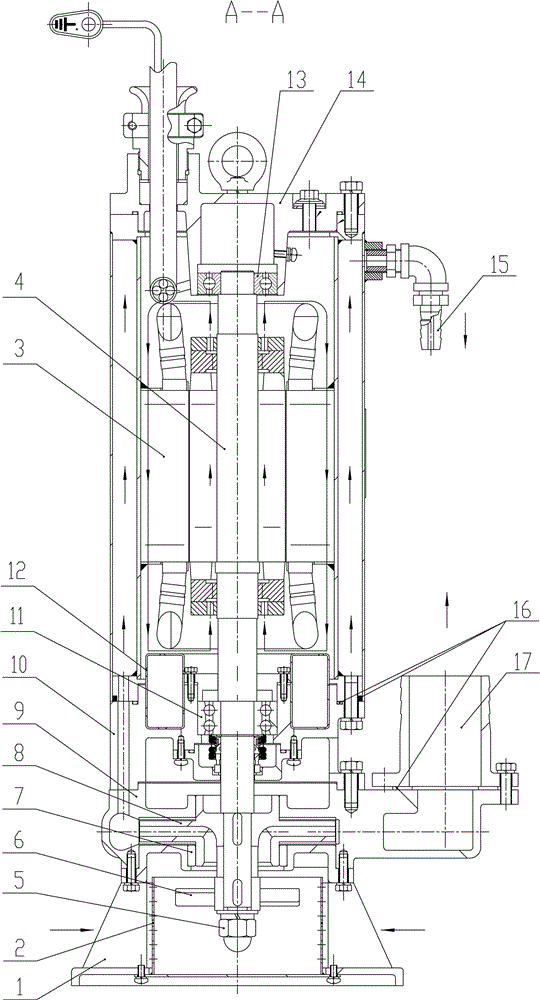 Flameproof submersible electric pump for dual-cooling efficient mining