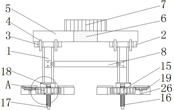 Subway covered top-down excavation structure and construction method thereof