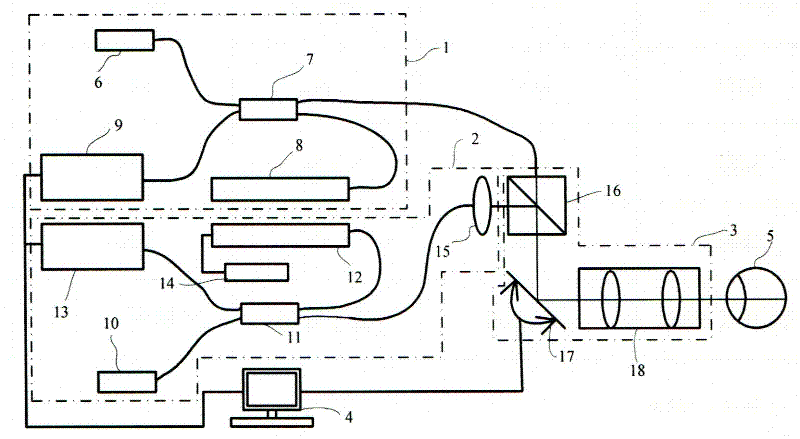 Dual-channel whole-eye optical coherence tomography system and imaging method