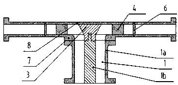 Power divider from over-mode coaxial waveguide to two-way rectangular waveguide