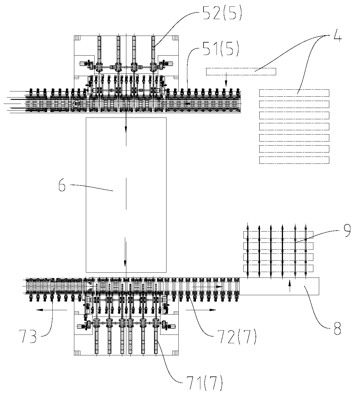 Solid solution treatment device of stainless steel plate