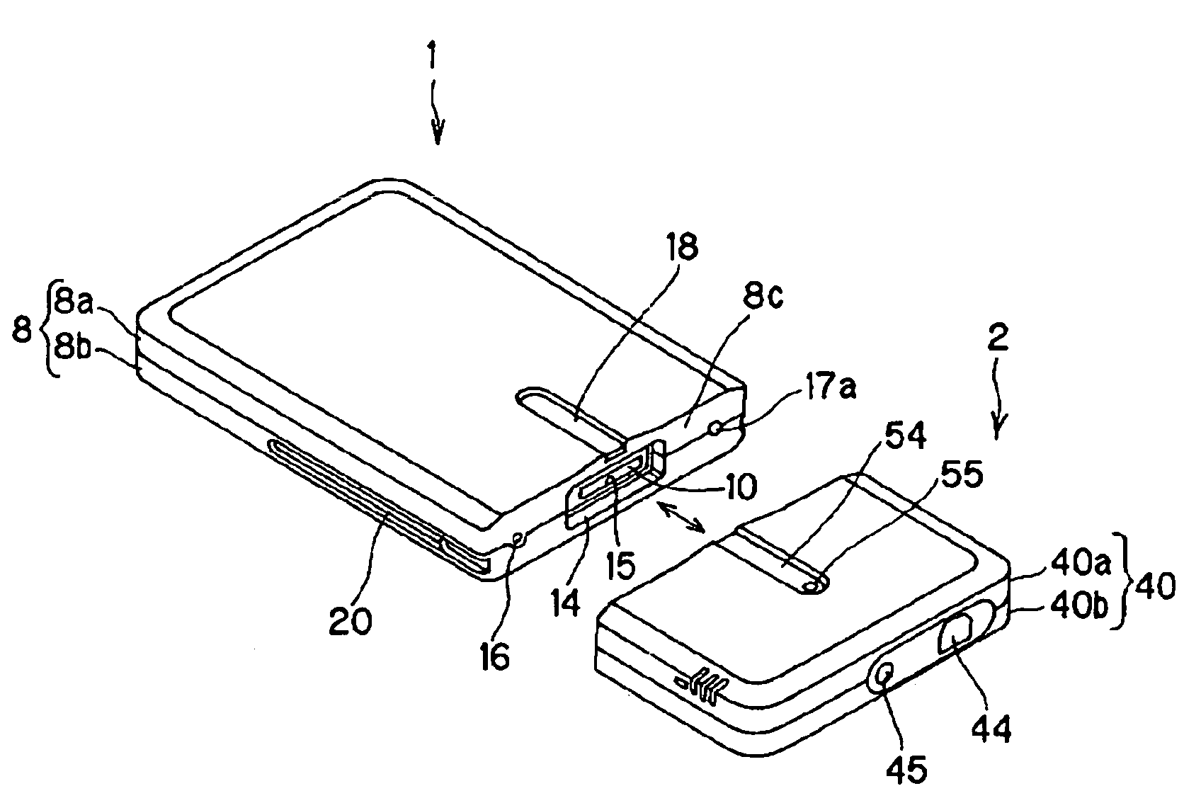 Hard disk system having a hard disk unit and a conversion unit for connection to a host device